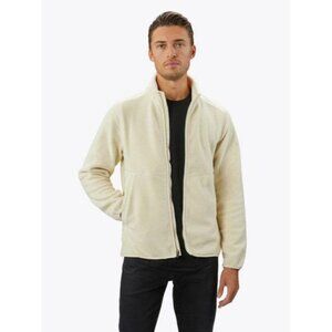 CUTS Fleece Polartec Full Zip Jacket Cream White Mens Sz XL